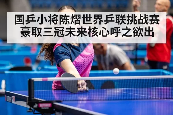 国乒小将陈熠世界乒联挑战赛豪取三冠未来核心呼之欲出
